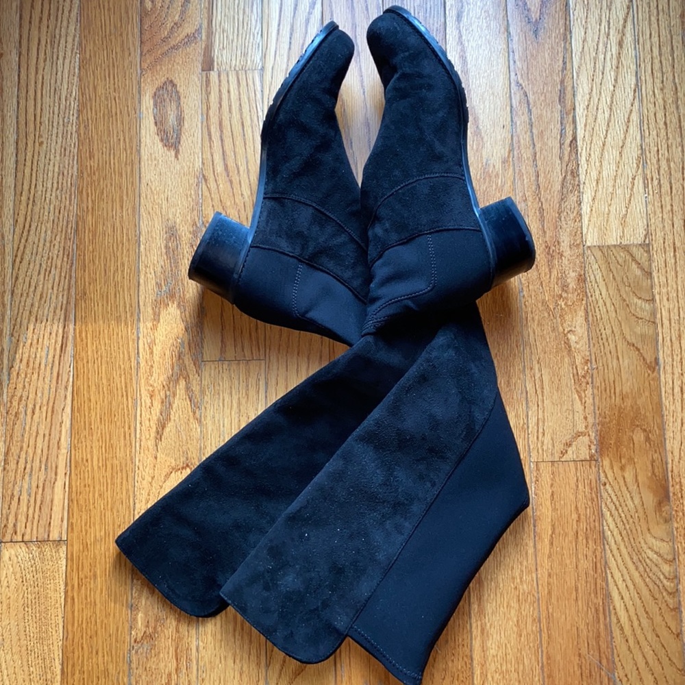 Black Suede Stuart Weitzman Boots